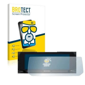 Vorderseite einer Produktverpackung mit dem Markenlogo BROTECT. Daneben ist das Gerät BMW R 1250 RT 2021 Connectivity TFT 10.2