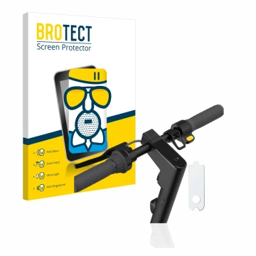 Vorderseite einer Produktverpackung mit dem Markenlogo BROTECT. Daneben ist das Gerät Segway Ninebot KickScooter MAX G30D II m