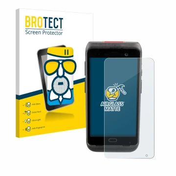 Vorderseite einer Produktverpackung mit dem Markenlogo BROTECT. Daneben ist das Gerät Honeywell CT40 XP mit dem zugehörigen Di