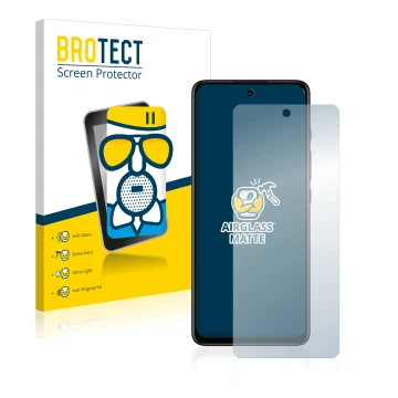 Vorderseite einer Produktverpackung mit dem Markenlogo BROTECT. Daneben ist das Gerät Motorola Moto G60S mit dem zugehörigen D