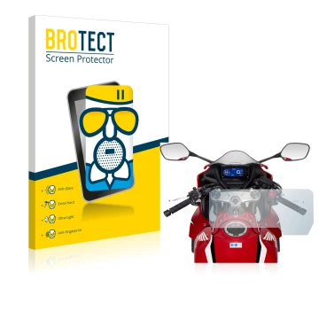 Vorderseite einer Produktverpackung mit dem Markenlogo BROTECT. Daneben ist das Gerät Honda CBR650R 2019-2021 mit dem zugehöri