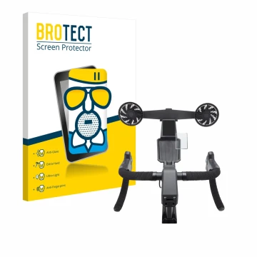 Vorderseite einer Produktverpackung mit dem Markenlogo BROTECT. Daneben ist das Gerät Tacx Neo Bike Smart mit dem zugehörigen 