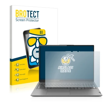 Vorderseite einer Produktverpackung mit dem Markenlogo BROTECT. Daneben ist das Gerät Lenovo Yoga Slim 7 Pro 16