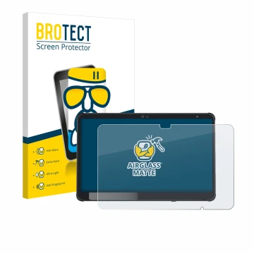 Vorderseite einer Produktverpackung mit dem Markenlogo BROTECT. Daneben ist das Gerät Fujitsu Stylistic Q7311 mit dem zugehöri