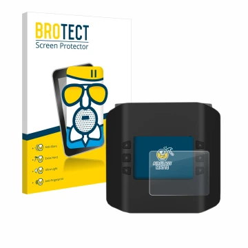 Vorderseite einer Produktverpackung mit dem Markenlogo BROTECT. Daneben ist das Gerät ISDT Smart Duo Charger K4 mit dem zugehö