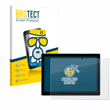 Vorderseite einer Produktverpackung mit dem Markenlogo BROTECT. Daneben ist das Gerät Hyrican Enwo Pad mit dem zugehörigen Dis