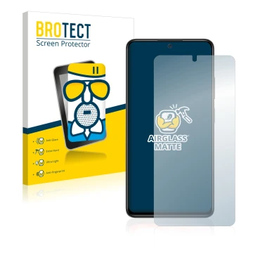 Vorderseite einer Produktverpackung mit dem Markenlogo BROTECT. Daneben ist das Gerät Xiaomi Redmi Note 11 Pro mit dem zugehör