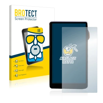 Vorderseite einer Produktverpackung mit dem Markenlogo BROTECT. Daneben ist das Gerät iBasso DX240 mit dem zugehörigen Display