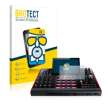 Vorderseite einer Produktverpackung mit dem Markenlogo BROTECT. Daneben ist das Gerät Akai MPC X 10.1