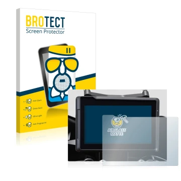 Vorderseite einer Produktverpackung mit dem Markenlogo BROTECT. Daneben ist das Gerät KTM 1290 Super Duke GT 2022 TFT 7