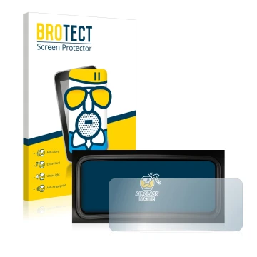 Vorderseite einer Produktverpackung mit dem Markenlogo BROTECT. Daneben ist das Gerät Hyundai Kona 2022 Tachoanzeige mit dem z