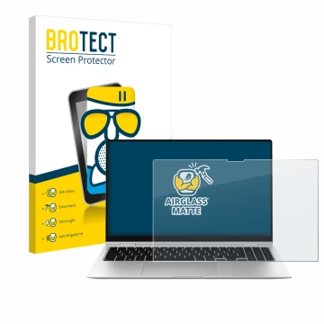 Vorderseite einer Produktverpackung mit dem Markenlogo BROTECT. Daneben ist das Gerät Samsung Galaxy Book2 Pro 360 15.6