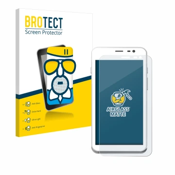 Vorderseite einer Produktverpackung mit dem Markenlogo BROTECT. Daneben ist das Gerät Pax A77 mit dem zugehörigen Displayschut