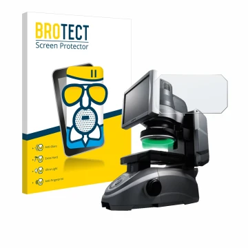 Vorderseite einer Produktverpackung mit dem Markenlogo BROTECT. Daneben ist das Gerät Keyence IM-6125 Glasplatte mit dem zugeh