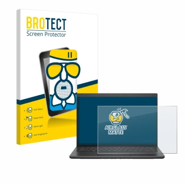 Vorderseite einer Produktverpackung mit dem Markenlogo BROTECT. Daneben ist das Gerät Dell Latitude 3420 mit dem zugehörigen D