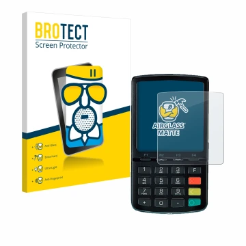 Vorderseite einer Produktverpackung mit dem Markenlogo BROTECT. Daneben ist das Gerät ingenico Link/2500 mit dem zugehörigen D