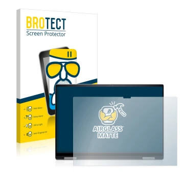 Vorderseite einer Produktverpackung mit dem Markenlogo BROTECT. Daneben ist das Gerät Dell Inspiron 16 7620 2-in-1 mit dem zug