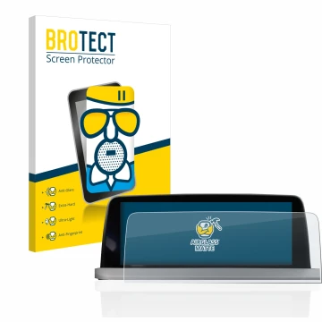Vorderseite einer Produktverpackung mit dem Markenlogo BROTECT. Daneben ist das Gerät BMW X3 G01 2017-2021 Infotainment System
