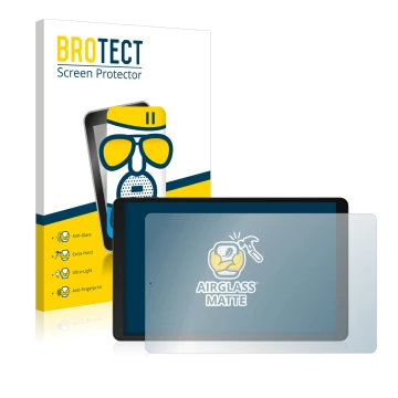 Vorderseite einer Produktverpackung mit dem Markenlogo BROTECT. Daneben ist das Gerät Odys Space One 10 LTE mit dem zugehörige