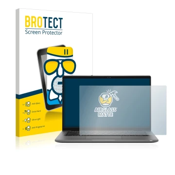 Vorderseite einer Produktverpackung mit dem Markenlogo BROTECT. Daneben ist das Gerät Dell Latitude 14 7430 mit dem zugehörige