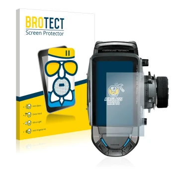 Vorderseite einer Produktverpackung mit dem Markenlogo BROTECT. Daneben ist das Gerät Futaba 10PX mit dem zugehörigen Displays