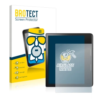 Vorderseite einer Produktverpackung mit dem Markenlogo BROTECT. Daneben ist das Gerät Tolino Epos 3 mit dem zugehörigen Displa