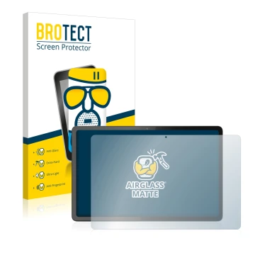Vorderseite einer Produktverpackung mit dem Markenlogo BROTECT. Daneben ist das Gerät Lenovo Tab P11 Pro Gen 2 mit dem zugehör