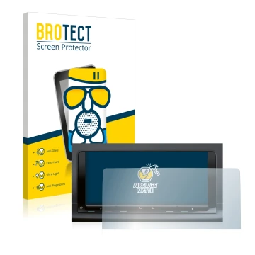 Vorderseite einer Produktverpackung mit dem Markenlogo BROTECT. Daneben ist das Gerät Volkswagen Caddy 5 Discover Pro 10 (2021