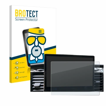 Vorderseite einer Produktverpackung mit dem Markenlogo BROTECT. Daneben ist das Gerät Ford Transit SYNC 4 mit dem zugehörigen 