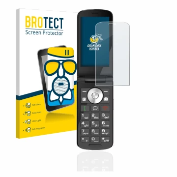 Vorderseite einer Produktverpackung mit dem Markenlogo BROTECT. Daneben ist das Gerät Emporia TOUCHsmart.2 mit dem zugehörigen