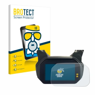 Vorderseite einer Produktverpackung mit dem Markenlogo BROTECT. Daneben ist das Gerät BMW C400 GT TFT mit dem zugehörigen Disp