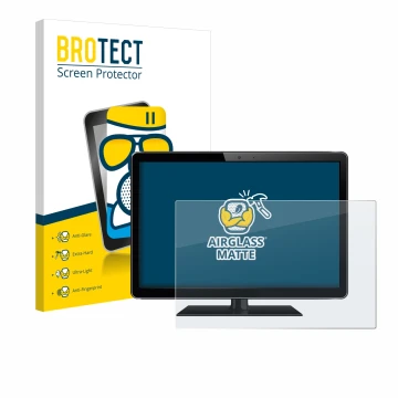 Vorderseite einer Produktverpackung mit dem Markenlogo BROTECT. Daneben ist das Gerät mit dem zugehörigen Displayschutz abgebi