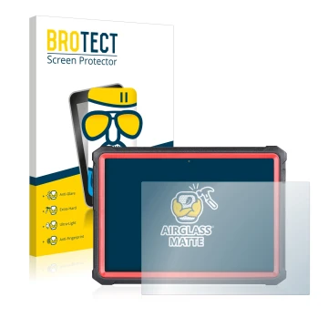 Vorderseite einer Produktverpackung mit dem Markenlogo BROTECT. Daneben ist das Gerät Launch X-431 PRO3S+ V2.0 mit dem zugehör