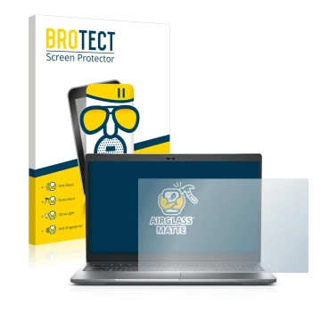 Vorderseite einer Produktverpackung mit dem Markenlogo BROTECT. Daneben ist das Gerät Dell Latitude 5530 mit dem zugehörigen D