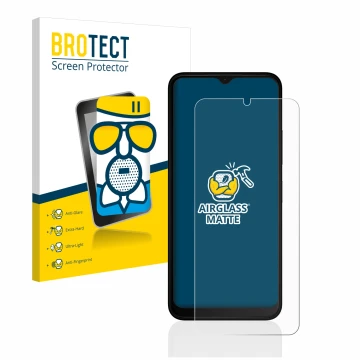 Vorderseite einer Produktverpackung mit dem Markenlogo BROTECT. Daneben ist das Gerät Nokia C22 mit dem zugehörigen Displaysch