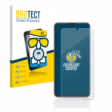 Vorderseite einer Produktverpackung mit dem Markenlogo BROTECT. Daneben ist das Gerät Beafon M6s premium mit dem zugehörigen D