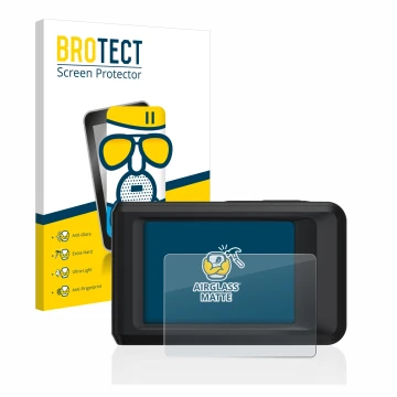 Vorderseite einer Produktverpackung mit dem Markenlogo BROTECT. Daneben ist das Gerät Hikmicro Pocket 2 mit dem zugehörigen Di