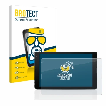 Vorderseite einer Produktverpackung mit dem Markenlogo BROTECT. Daneben ist das Gerät MEDION Tablet E10421 10,1