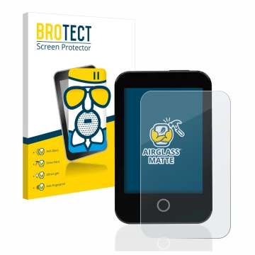 Vorderseite einer Produktverpackung mit dem Markenlogo BROTECT. Daneben ist das Gerät Medtrum Touchcare nano CGM mit dem zugeh