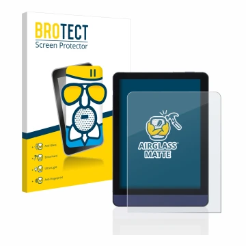 Vorderseite einer Produktverpackung mit dem Markenlogo BROTECT. Daneben ist das Gerät Meebook M6 6