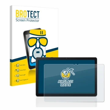 Vorderseite einer Produktverpackung mit dem Markenlogo BROTECT. Daneben ist das Gerät Acer Iconia Tab P10 mit dem zugehörigen 