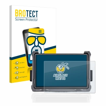 Vorderseite einer Produktverpackung mit dem Markenlogo BROTECT. Daneben ist das Gerät DJI Transmission High Bright Funkmonitor