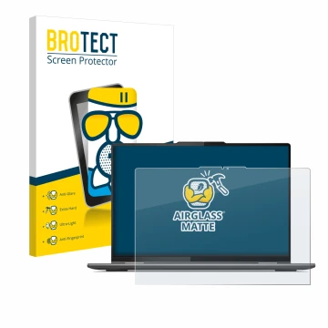 Vorderseite einer Produktverpackung mit dem Markenlogo BROTECT. Daneben ist das Gerät Lenovo Yoga 7i Gen 8 16