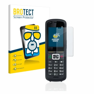 Vorderseite einer Produktverpackung mit dem Markenlogo BROTECT. Daneben ist das Gerät Gigaset R700H Pro mit dem zugehörigen Di