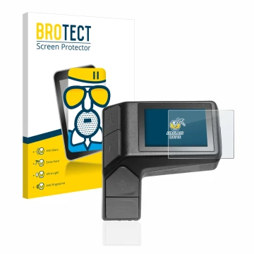 Vorderseite einer Produktverpackung mit dem Markenlogo BROTECT. Daneben ist das Gerät Giant Ridecontrol Dash 2 in 1 mit dem zu