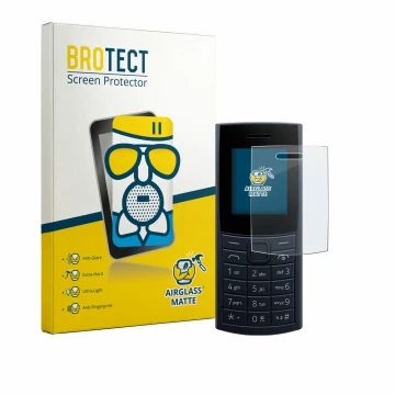 Vorderseite einer Produktverpackung mit dem Markenlogo BROTECT. Daneben ist das Gerät Nokia 110 4G (2023) mit dem zugehörigen 