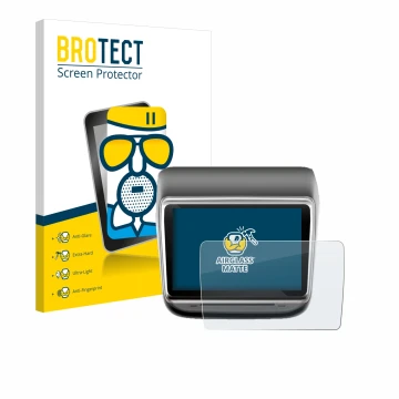 Vorderseite einer Produktverpackung mit dem Markenlogo BROTECT. Daneben ist das Gerät Tesla Model Y Infotainment System 7.2