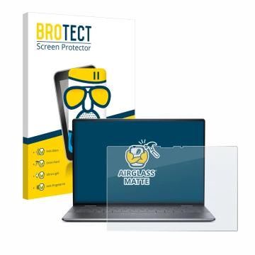 Vorderseite einer Produktverpackung mit dem Markenlogo BROTECT. Daneben ist das Gerät Dell Latitude 9440 2-in-1 mit dem zugehö