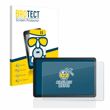 Vorderseite einer Produktverpackung mit dem Markenlogo BROTECT. Daneben ist das Gerät Amazon Fire Max 11 mit dem zugehörigen D