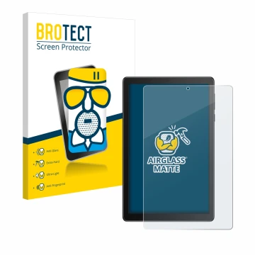 Vorderseite einer Produktverpackung mit dem Markenlogo BROTECT. Daneben ist das Gerät TCL Tab 8V mit dem zugehörigen Displaysc